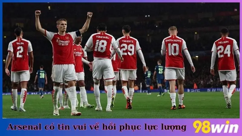 Arsenal đang có tin vui về sự hồi phục lực lượng