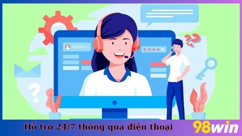 Hỗ trợ 24/7 thông qua điện thoại