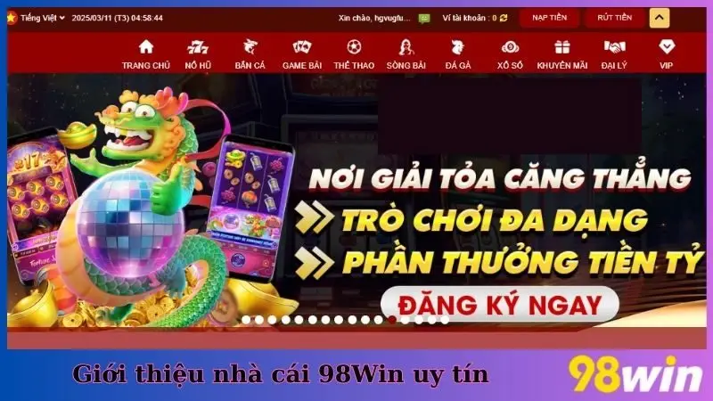 Giới thiệu nhà cái 98Win uy tín 