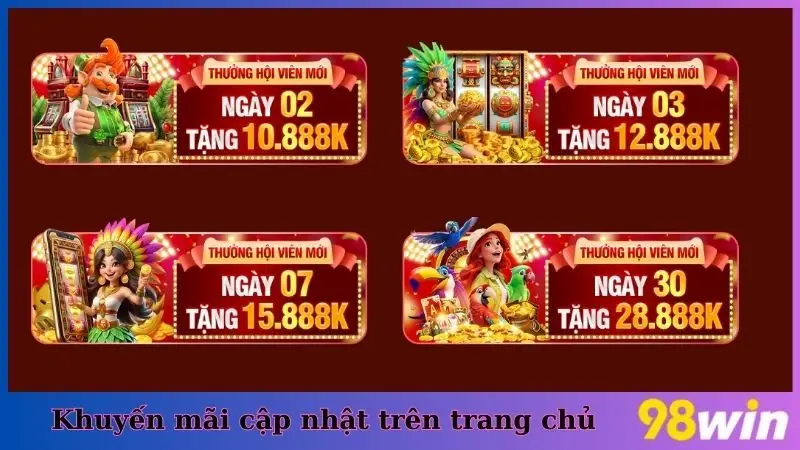 Khuyến mãi cập nhật trên trang chủ